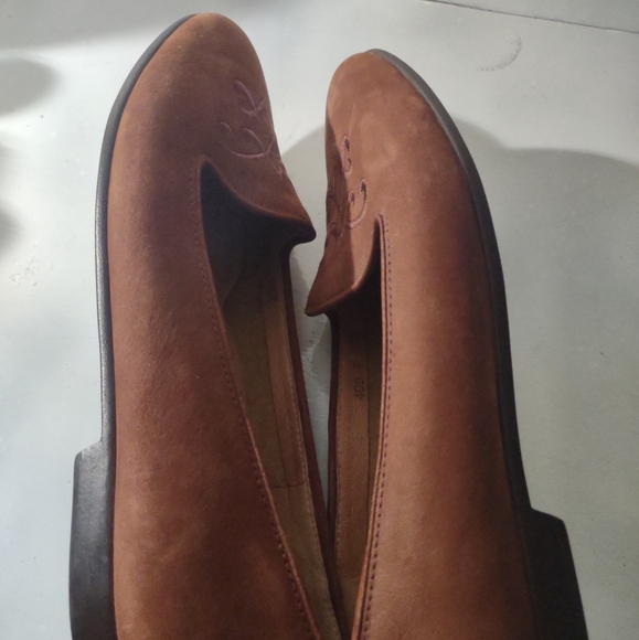 Rockport Womens Suede Brown Slip on Dress Shoe Flats Size 6.5 - Picture 4 of 13